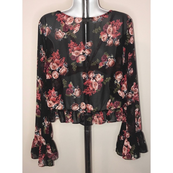 COTTON CANDY LARGE FLORAL BLOUSE - Picture 3 of 6